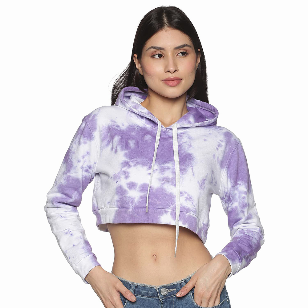 Hestic Sports Wear Cotton Best Selling Women Crop Top Hoodie Professional Quality 100% Polyester Cotton Made Crop Top Hoodies For Women