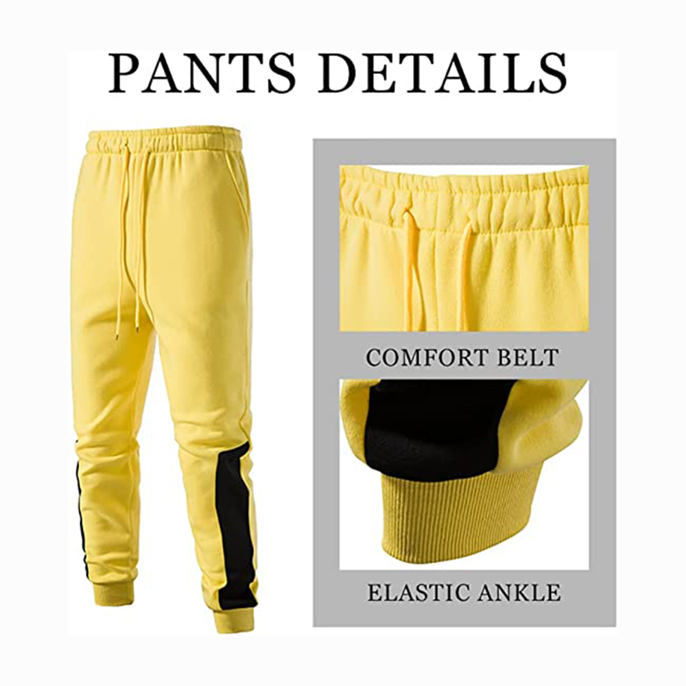 Hestic Sports Wear Men's Athletic Running Tracksuit Set Casual Full Zip Jogging Sweat Suit