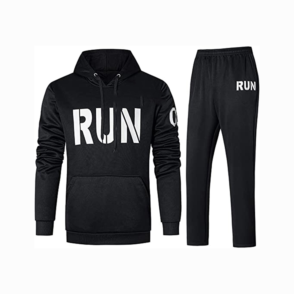 Hestic Sports Wear Men's Athletic Running Tracksuit Set Casual Full Zip Jogging Sweat Suit