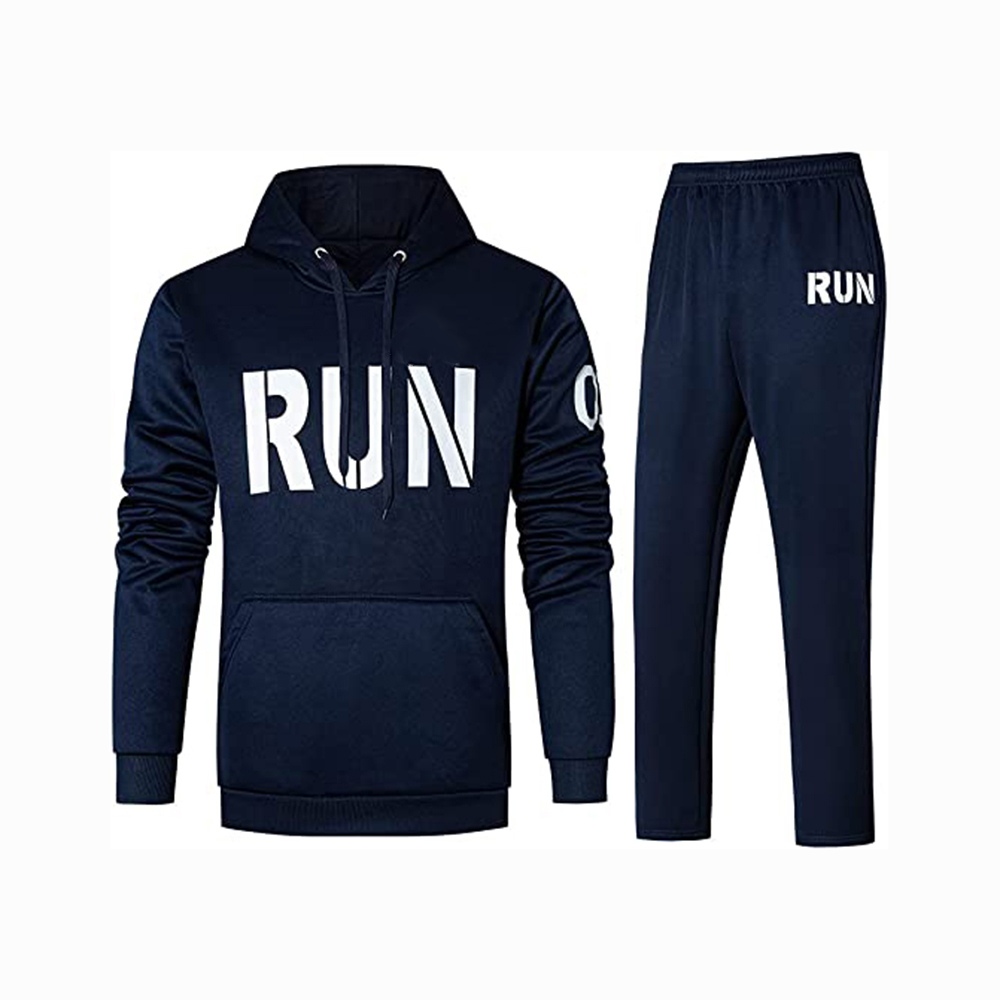 Hestic Sports Wear Men's Athletic Running Tracksuit Set Casual Full Zip Jogging Sweat Suit