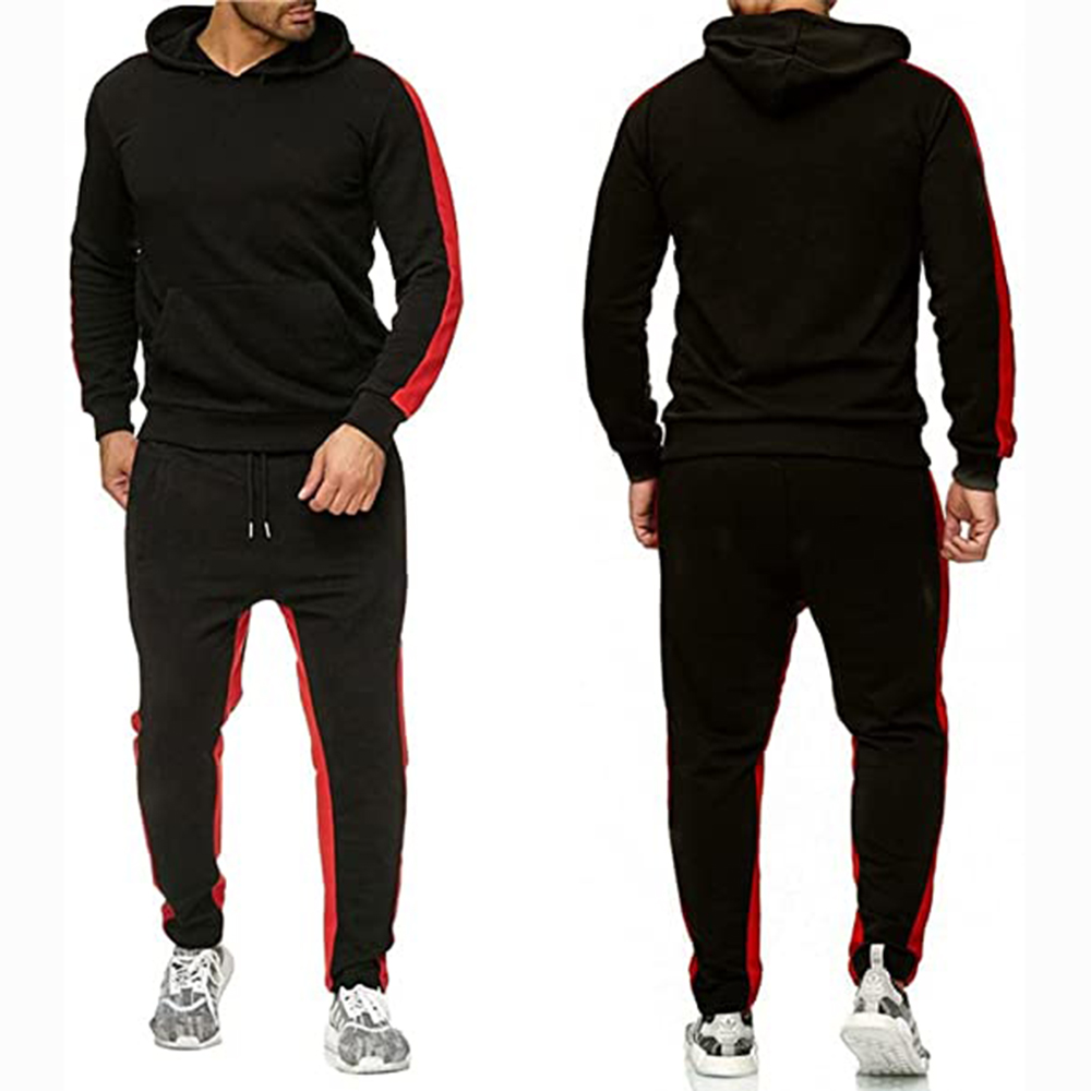 Hestic Sports Wear Men's Athletic Running Tracksuit Set Casual Full Zip Jogging Sweat Suit