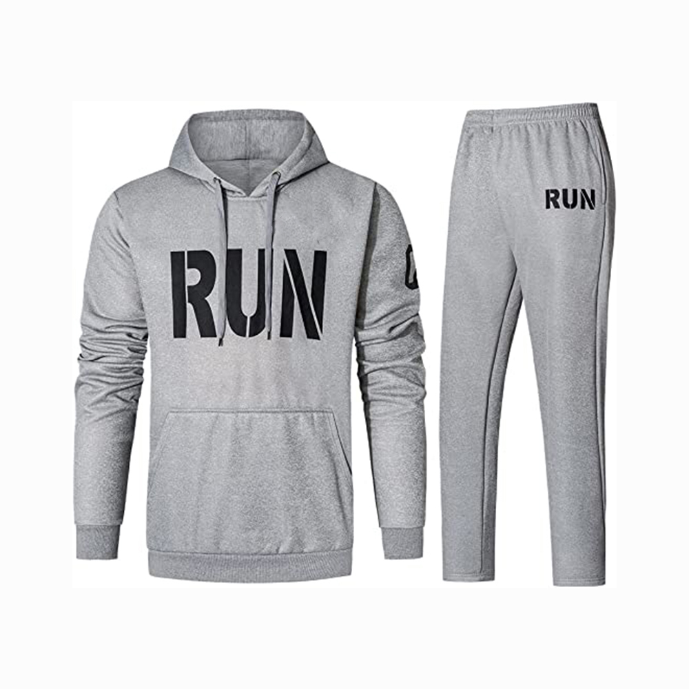 Hestic Sports Wear Men's Athletic Running Tracksuit Set Casual Full Zip Jogging Sweat Suit