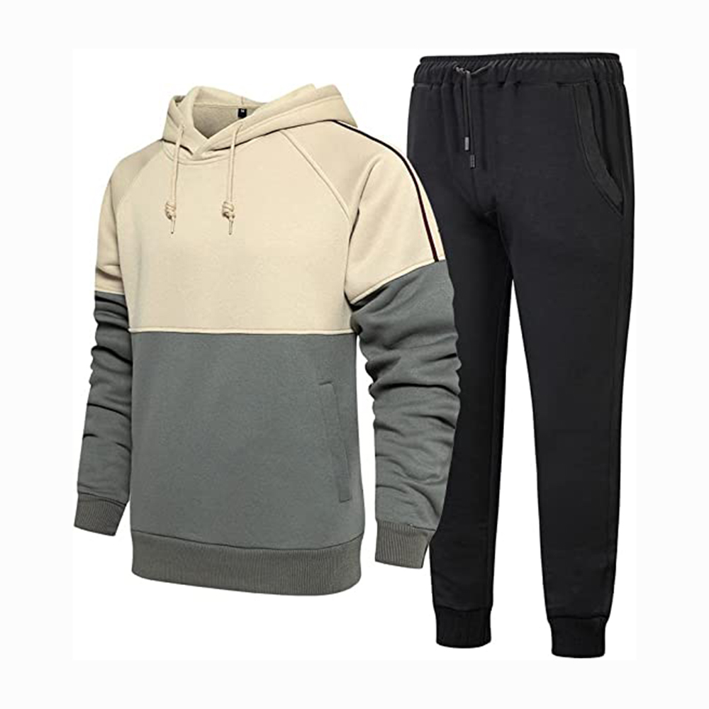 Hestic Sports Wear Men's Athletic Running Tracksuit Set Casual Full Zip Jogging Sweat Suit
