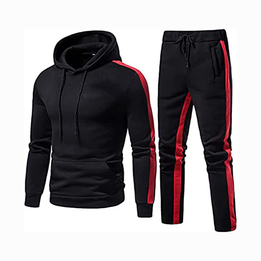 Hestic Sports Wear Men's Athletic Running Tracksuit Set Casual Full Zip Jogging Sweat Suit