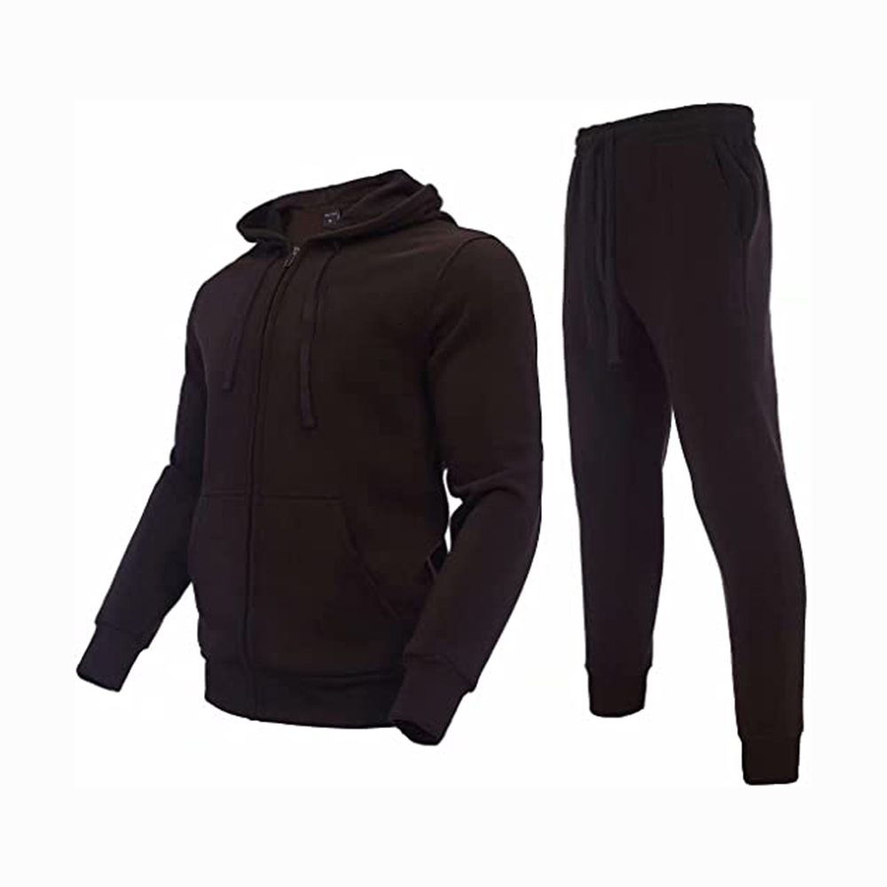 Hestic Sports Wear Men's Athletic Running Tracksuit Set Casual Full Zip Jogging Sweat Suit