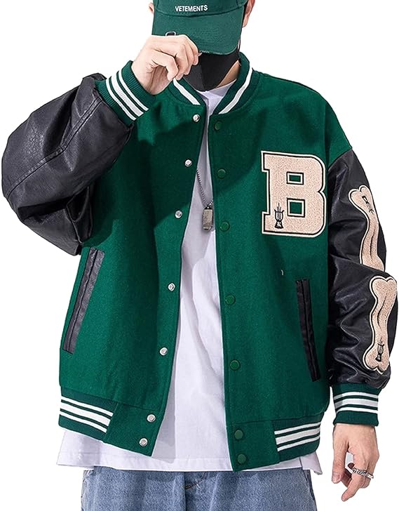 Hestic Sports Wear Varsity Jackets Wool Made Patches Work Wholesale Custom Embroidery Baseball Jackets With Custom Label Logo