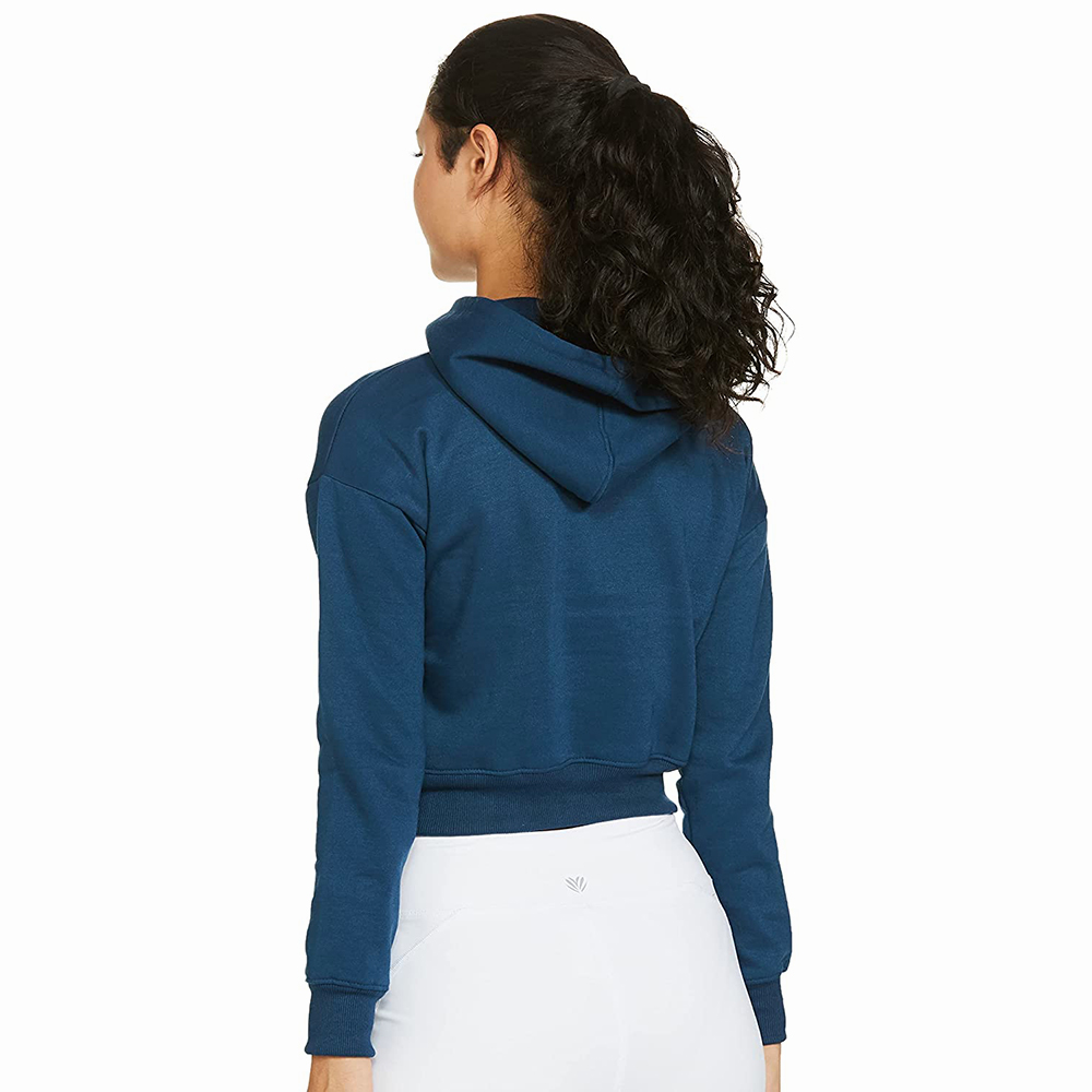 Hestic Sports Wear Cotton Best Selling Women Crop Top Hoodie Professional Quality 100% Polyester Cotton Made Crop Top Hoodies For Women