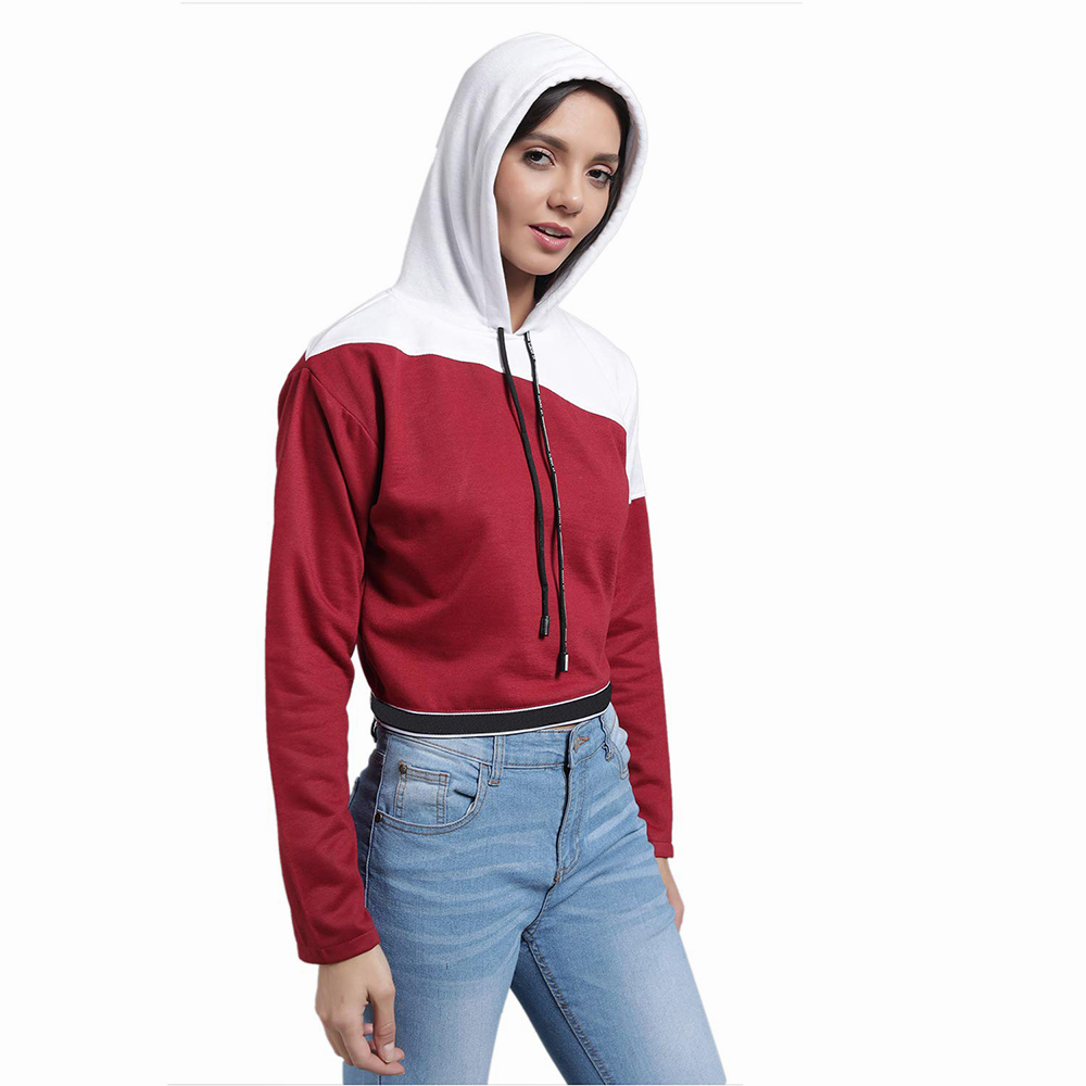Hestic Sports Wear Cotton Best Selling Women Crop Top Hoodie Professional Quality 100% Polyester Cotton Made Crop Top Hoodies For Women