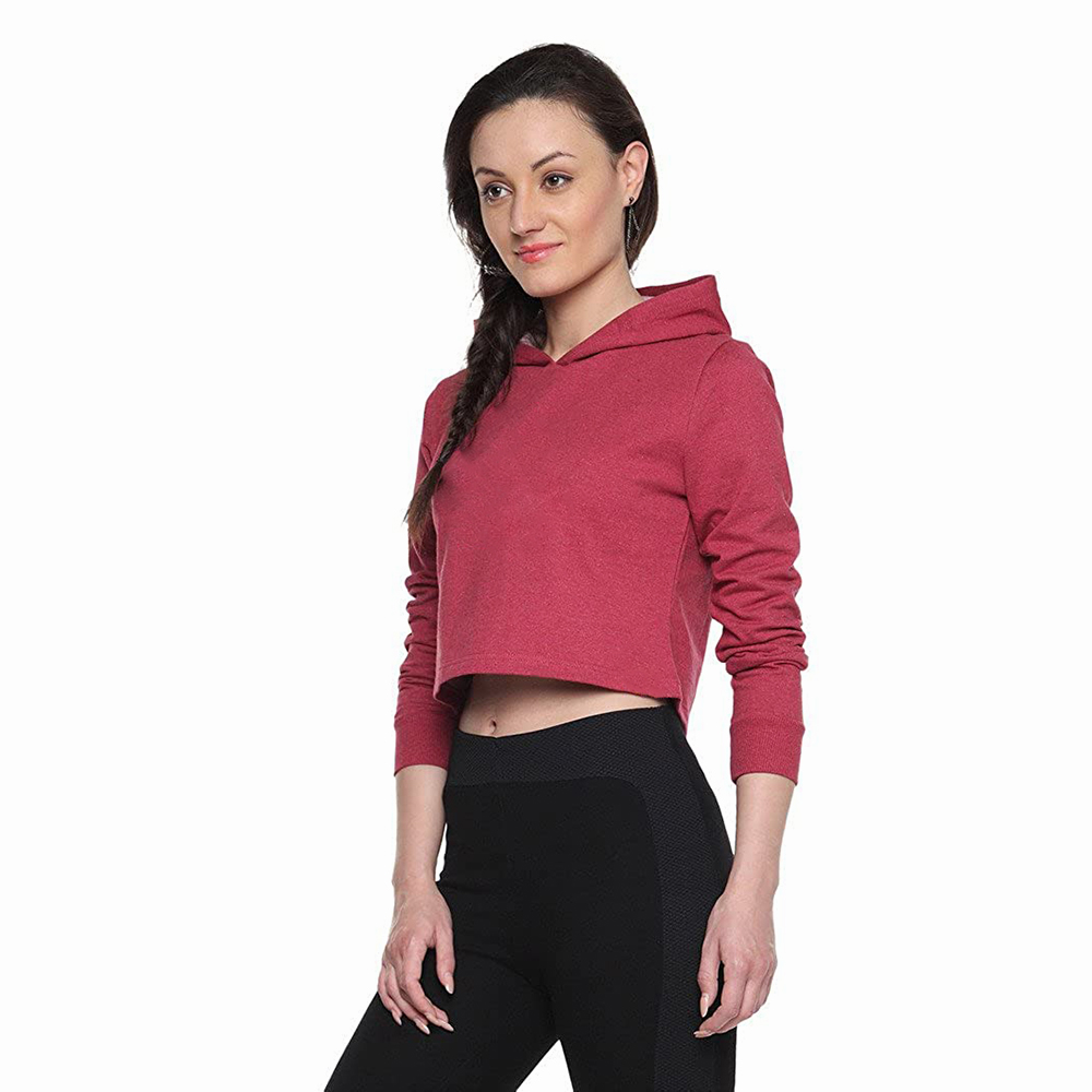 Hestic Sports Wear Cotton Best Selling Women Crop Top Hoodie Professional Quality 100% Polyester Cotton Made Crop Top Hoodies For Women