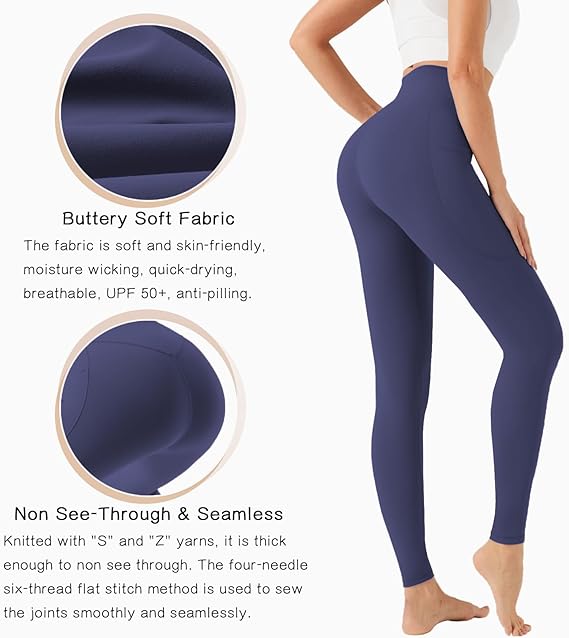 Hestic Sports Wear Women's Soft High Waisted Leggings Tummy Control Yoga Pants High waist butt lifting custom yoga pants
