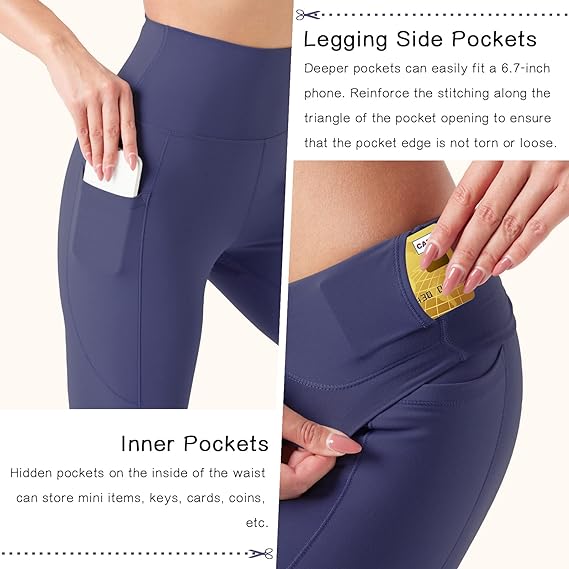 Hestic Sports Wear Women's Soft High Waisted Leggings Tummy Control Yoga Pants High waist butt lifting custom yoga pants